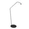 Steinhauer Zig-Zag Bogenstehlampe mit braunem Holzschirm, dimmbar, modern