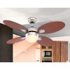 Globo WADE Deckenventilator Chrom, Edelstahl, Nickel-Matt, 1-flammig