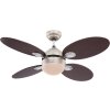 Globo WADE Deckenventilator Chrom, Edelstahl, Nickel-Matt, 1-flammig