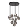 Steinhauer Bollique LED 12-flammige Cluster-Pendelleuchte Kugeloptik, Länge 50 cm für Esszimmer