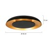 Steinhauer LED Deckenleuchte Golden Veil, runde Bauform, 2700 Kelvin warmweiß