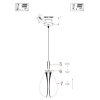 Steinhauer Glimsy LED Pendelleuchte aus Glas mit rauchfarbenem Glasschirm, Ø 22 cm