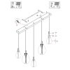 Steinhauer LED Cluster-Pendelleuchte Glimsy, höhenverstellbar, 2700 Kelvin warmweiß