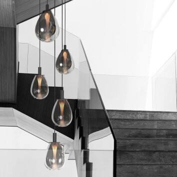 Steinhauer Glimsy LED Esstisch-Pendelleuchte 5-flammig dimmbar modern für Esszimmer