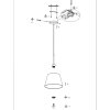 Steinhauer Sparkled Light Esstisch-Pendelleuchte aus Holz, Länge 50 cm, dimmbar