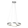 Steinhauer Ringlux LED 3-flammige Ring-Pendelleuchte in Silber Ø 60 cm, dimmbar