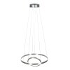 Steinhauer Ringlux LED 3-flammige Ring-Pendelleuchte in Silber Ø 60 cm, dimmbar