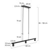 Steinhauer Stang 3-flammige Balkenpendelleuchte, höhenverstellbar, 120 cm