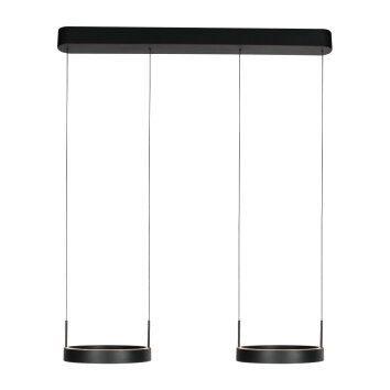 Steinhauer Mykty dimmbare LED Pendelleuchte mit Leuchtringen, 4-flammig, 30 cm