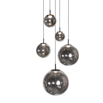 Steinhauer Bollique LED 5-flammige Esstisch-Pendelleuchte 60 cm modern dimmbar