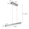 Steinhauer Fluxy 6-flammige dimmbare LED-Pendelleuchte 120 cm 2700 Kelvin 2700 Lumen