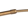 Steinhauer Sparkled Light bronzefarbene Stehlampe als Bogenlampe mit weißem Stoffschirm