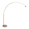 Steinhauer Sparkled Light Bogenstehlampe mit weißem Stoffschirm, Bronze, E27