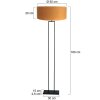 Steinhauer Stang verstellbare Stehlampe mit goldfarbenem Schirm, dimmbar, 160 cm