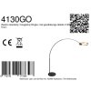 Steinhauer Ringlux goldfarbene LED Bogen-Stehlampe mit Ring, 4000 Lumen, 20 W