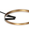 Steinhauer Ringlux goldfarbene LED Bogen-Stehlampe mit Ring, 4000 Lumen, 20 W