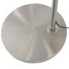 Steinhauer Ringlux silberfarbene LED 2-flammige Bogenstehlampe für Wohnzimmer dimmbar