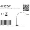 Steinhauer Ringlux LED Bogenstehlampe mit weißem Ringschirm, 2-flammig, 240 cm
