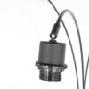 Steinhauer Sparkled Light Bogen-Stehlampe 3-flammig mit gold-schwarzen Stoffschirmen, E27