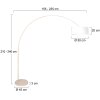 Steinhauer Sparkled Light verstellbare Bogenstehlampe modern mit Schalter, 240 cm