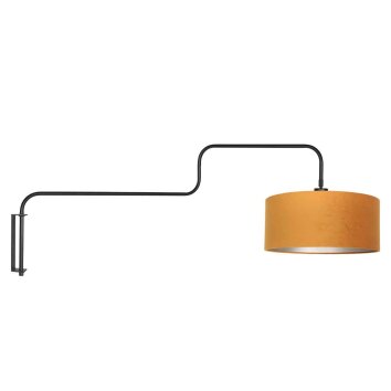 Steinhauer moderne Wandleuchte Bloeba mit Auslegerarm, verstellbar, goldfarbener Schirm