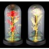 Globo Rosalina LED Rosen-Dekoleuchte mit goldfarbener Glaskuppel und An-/Ausschalter