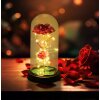 Globo Rosalina LED Rosen-Dekoleuchte mit goldfarbener Glaskuppel und An-/Ausschalter