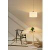 NOWA Thea LED Esstisch-Pendelleuchte Ø 35 cm mit cremefarbenem Stoffschirm IP20