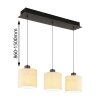 NOWA Thea LED Esstisch-Pendelleuchte 74 cm 3000 K 3000 lm 24 W mit Stoffschirm