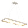 NOWA Nanda sandfarbene Hängeleuchte 4-flammig G9 weißer Glasschirm ø 12 cm, 84 cm