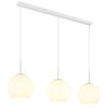 Globo Andre Hängeleuchte Esstisch 3-flammig E27 weißer Glasschirm Ø 20 cm im Modern-Retro-Stil