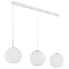 Globo Andre Hängeleuchte Esstisch 3-flammig E27 weißer Glasschirm Ø 20 cm im Modern-Retro-Stil