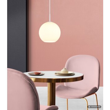 Globo Andre Pendelleuchte mit weißem Glasschirm Ø 25 cm E27 für Esszimmer und Flur