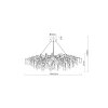 Globo Maxine Designer-Kronleuchter 14-flammig G9 chromfarbener Glasschirm