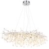 Globo Maxine Designer-Kronleuchter 14-flammig G9 chromfarbener Glasschirm