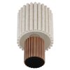 Globo Jannie Tischlampe/Tischleuchte aus Holz-Kautschuk mit Plisseeschirm, E27