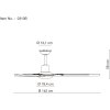 Globo Ferro 3-flügeliger Deckenventilator mit Beleuchtung aus Metall modern IP20