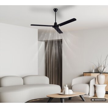 Globo Ferro 3-flügeliger Deckenventilator mit Beleuchtung aus Metall modern IP20