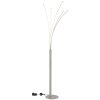 Globo Bizzy moderne geschwungene LED-Stehlampe für Wohnzimmer und Flur, sandfarben