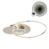 Globo Beltran LED Deckenleuchte Deckenlampe mit 3 Ringen Nickel-Matt/Silber