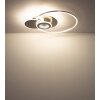 Globo Beltran LED Deckenleuchte Deckenlampe mit 3 Ringen Nickel-Matt/Silber