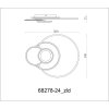 Globo Beltran LED Deckenleuchte Deckenlampe mit 3 Ringen Nickel-Matt/Silber