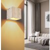 Globo Rojas LED Up-Down Wandleuchte aus Travertin, eckig, 3000K 576 lm 6W, modern