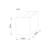 Globo Rojas LED Up-Down Wandleuchte aus Travertin, eckig, 3000K 576 lm 6W, modern
