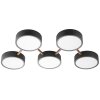 NOWA Diego 5-flammige LED Deckenlampe 3000 K 3400 lm IP20 dimmbar Anthrazit Naturfarben