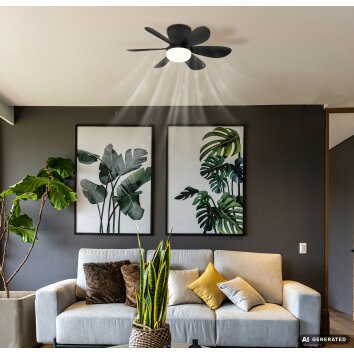 Globo Delores LED Deckenventilator mit Beleuchtung und Fernbedienung, Ø 51 cm