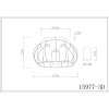 Globo Rowena Industrial Deckenleuchte rund Ø 50 cm 3-flammig mit braunen Glasschirmen