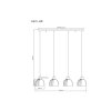 Globo Swanson Hängeleuchte Pendelleuchte 4-flammig E27 weißer Glasschirm Ø 20 cm