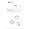 Globo Daren 3-flammige Deckenleuchte Messing bernsteinfarbene Glasschirme Travertin E27