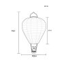 Globo HELUBA LED Solarleuchte Heißluftballon IP44 bunter Stoffschirm 24-flammig